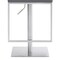 Armen Living Michele Swivel Adjustable Height Gray Faux Leather and Brushed Stainless Steel Bar Stool LCMISWBABSGR - alternate 7